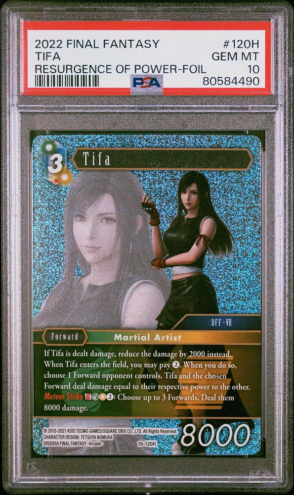 2022 Final Fantasy Resurgence Of Power 120h Tifa PSA 10