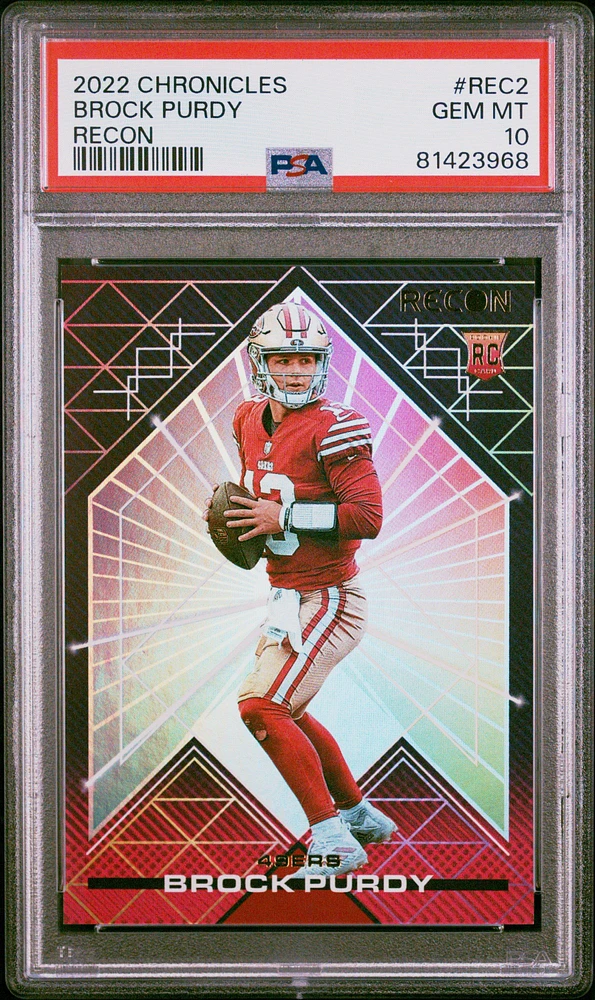 2022 Panini Chronicles Recon Rec2 Brock Purdy PSA 10