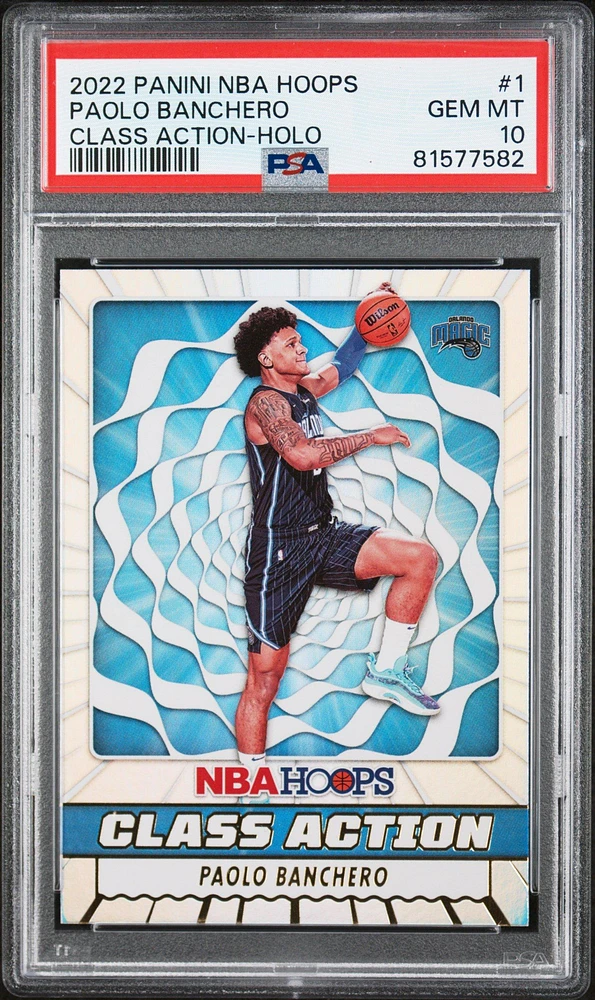 2022 Panini Nba Hoops Class Action 1 Paolo Banchero Holo PSA 10