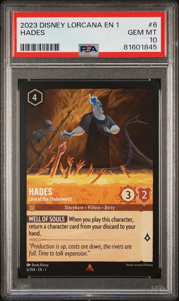 2023 Disney Lorcana En 1-the First Chapter 6 Hades PSA 10