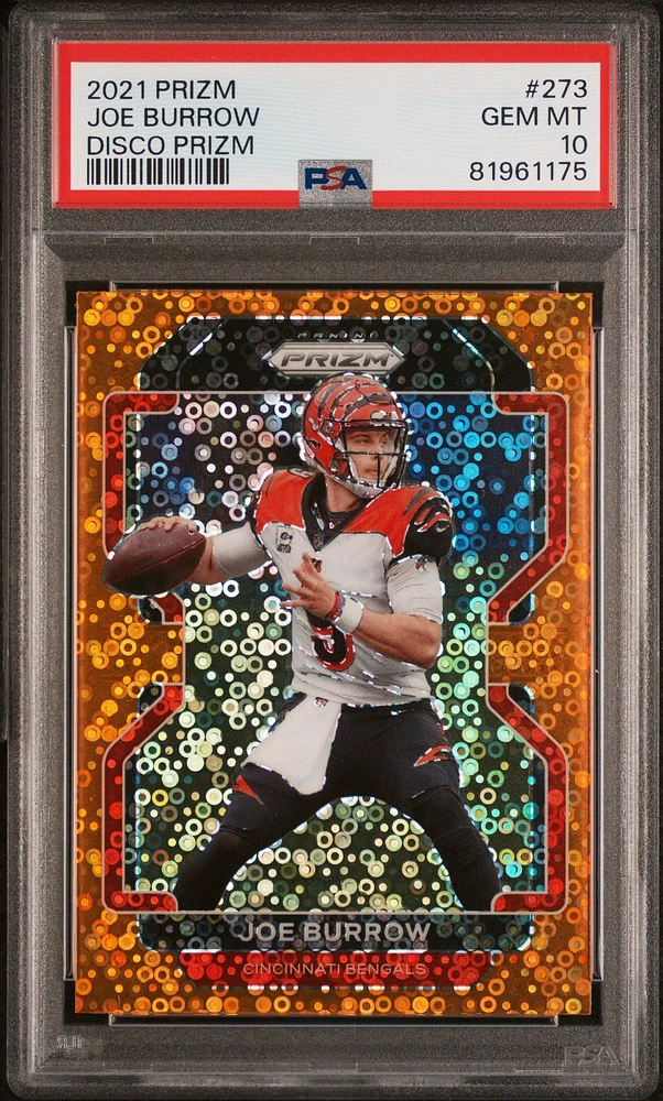 2021 Panini Prizm 273 Joe Burrow Disco Prizm PSA 10
