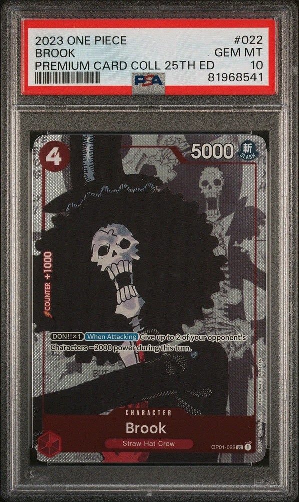2023 One Piece Premium Bandai Premium Card Collection 25th Edition 022 Brook PSA
