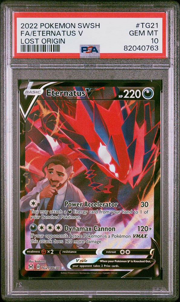 2022 Pokemon Sword & Shield Lost Origin Tg21 Fa/eternatus V PSA 10