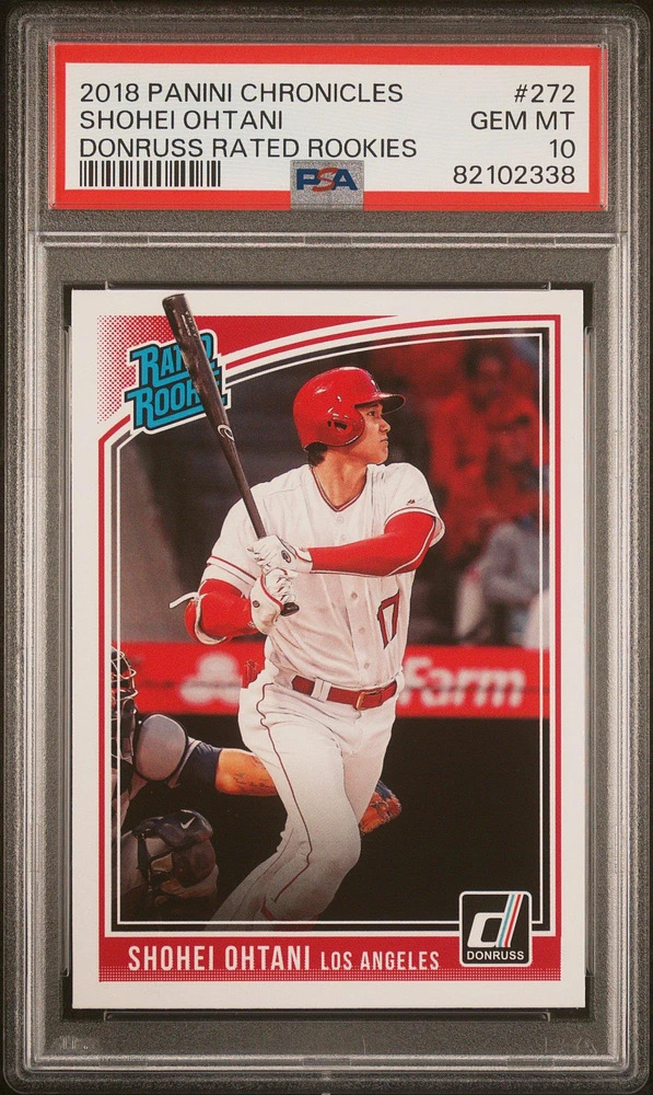 2018 Panini Chronicles Donruss Rated Rookies 272 Shohei Ohtani PSA 10