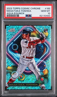 2023 Topps Cosmic Chrome 185 Masataka Yoshida Aqua Equinox PSA 10
