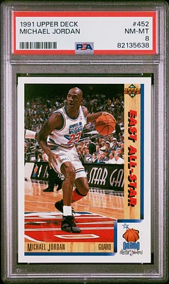 1991 Upper Deck 452 Michael Jordan PSA 8