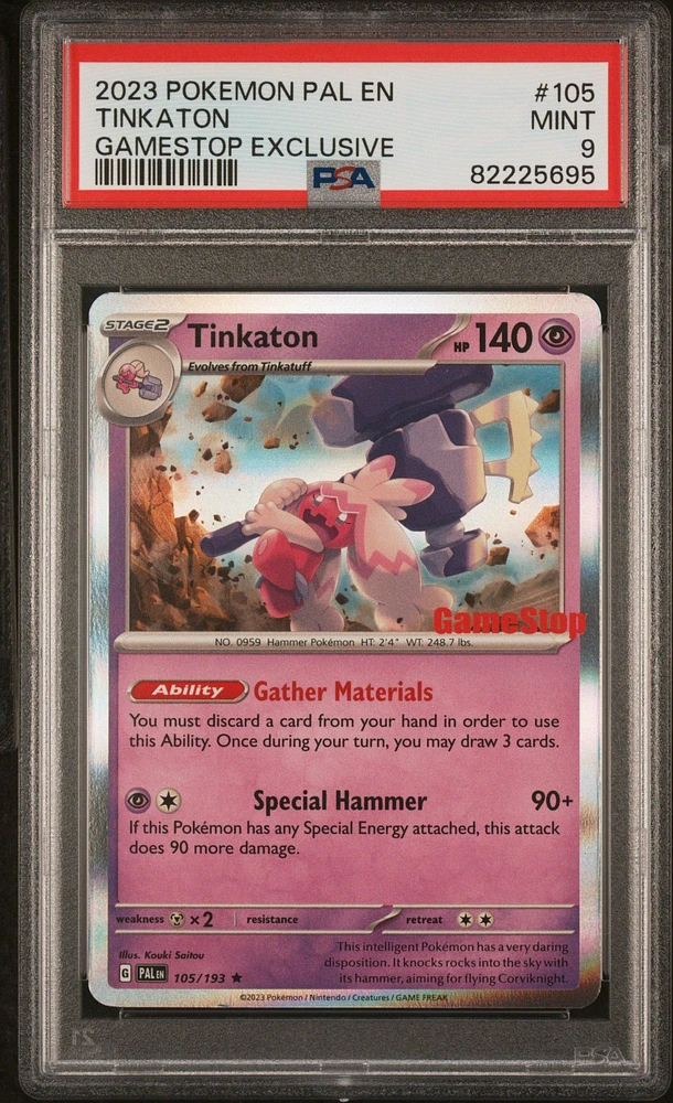 2023 Pokemon Pal En-paldea Evolved 105 Tinkaton PSA 9