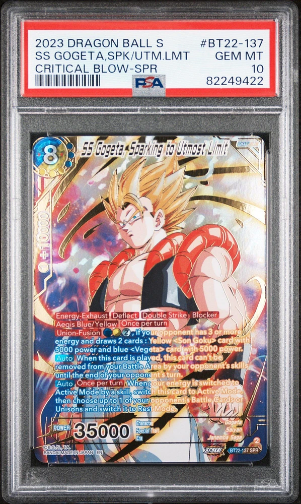 2023 Dragon Ball Super Card Game Series 22 Critical Blow Bt22-137 Ss Gogeta