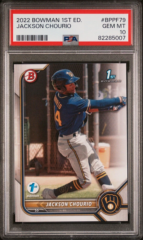 2022 Bowman 1st Edition Bppf79 Jackson Chourio PSA 10