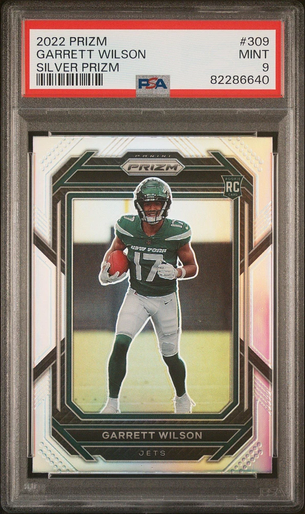2022 Panini Prizm 309 Garrett Wilson Silver Prizm PSA 9