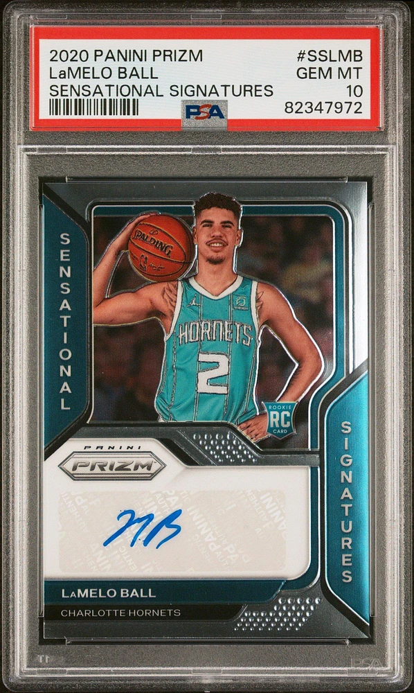 2020 Panini Prizm Sensational Signatures Sslmb Lamelo Ball PSA 10