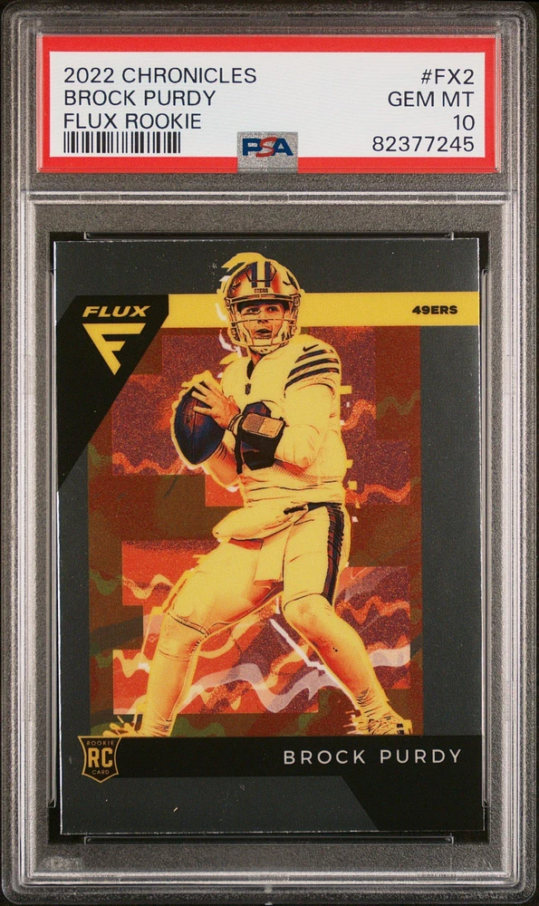 2022 Panini Chronicles Flux Rookies Fx2 Brock Purdy PSA 10