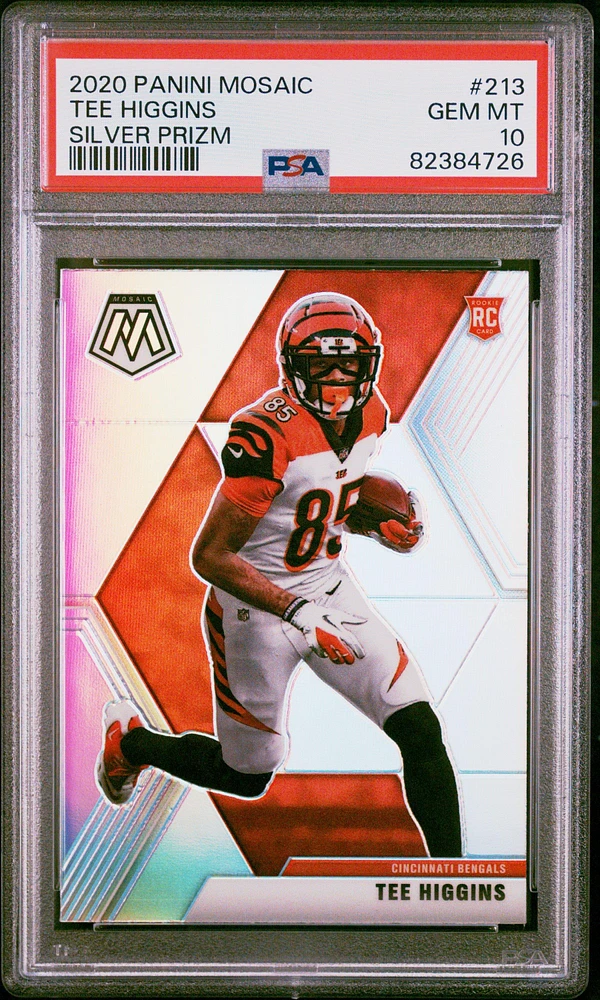 2020 Panini Mosaic 213 Tee Higgins Silver Prizm PSA 10