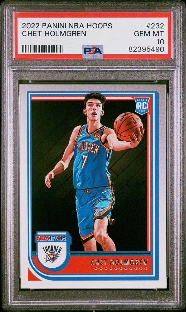 2022 Panini Nba Hoops 232 Chet Holmgren PSA 10