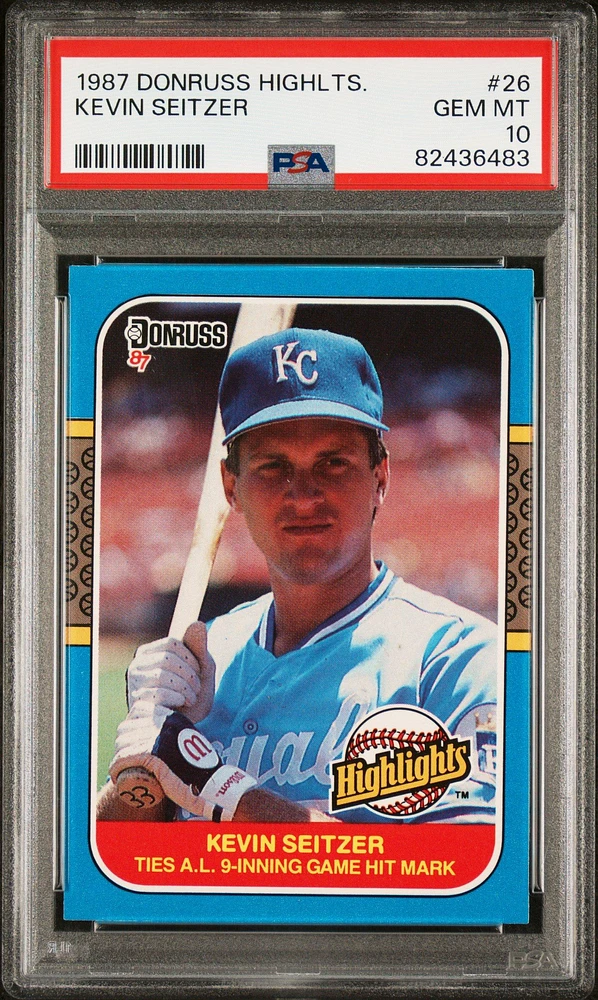 1987 Donruss Highlights 26 Kevin Seitzer PSA 10