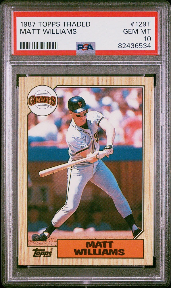 1987 Topps Traded 129t Matt Williams PSA 10
