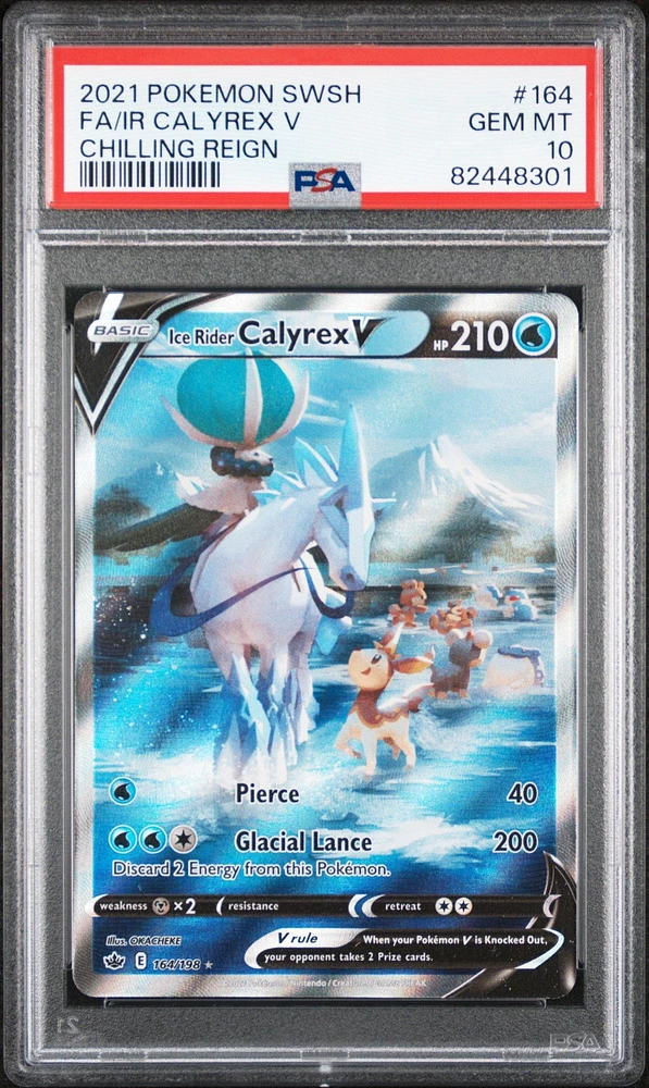 2021 Pokemon Sword & Shield Chilling Reign 164 Fa/ir Calyrex V PSA 10