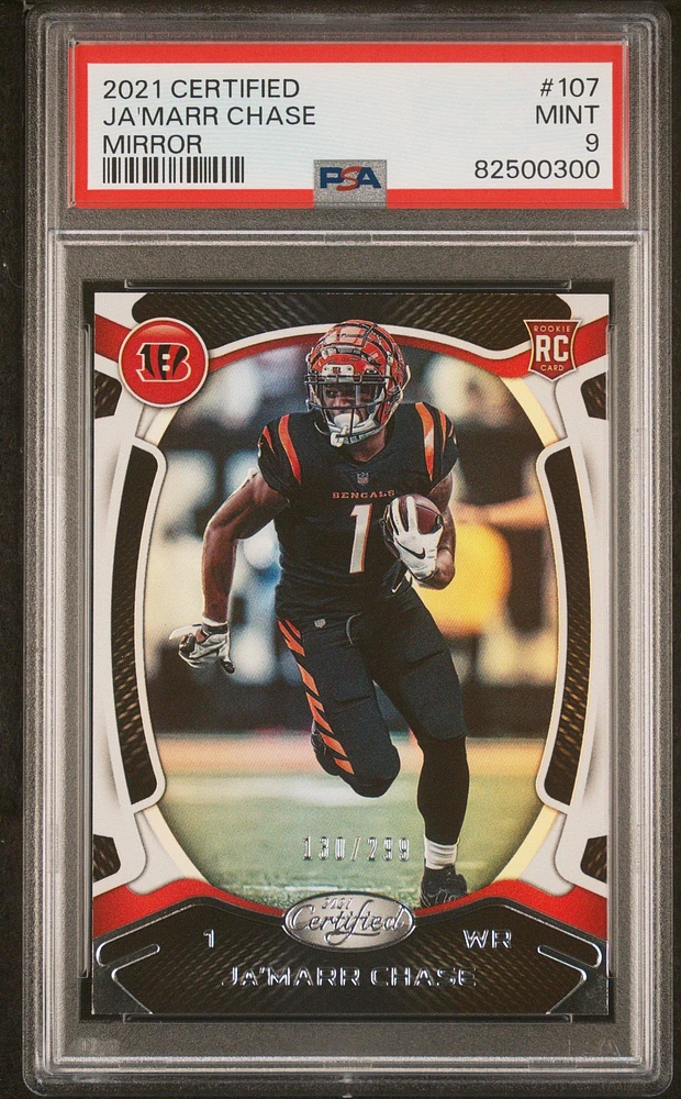 2021 Panini Certified 107 Ja'marr Chase Mirror PSA 9