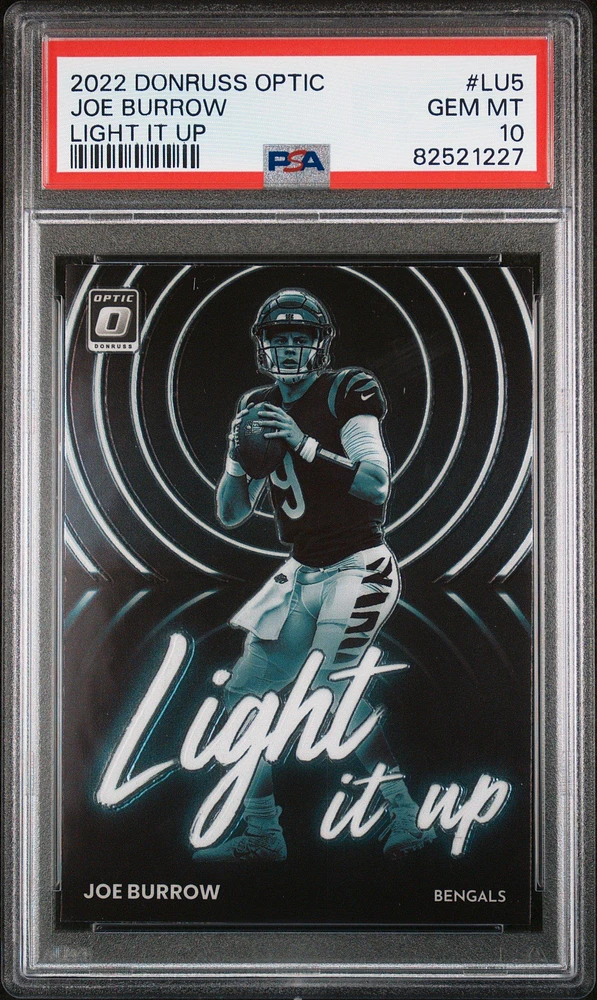 2022 Panini Donruss Optic Light It Up Lu5 Joe Burrow PSA 10