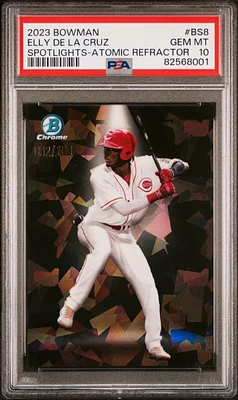 2023 Bowman Spotlights Bs8 Elly De La Cruz Atomic Refractor PSA 10