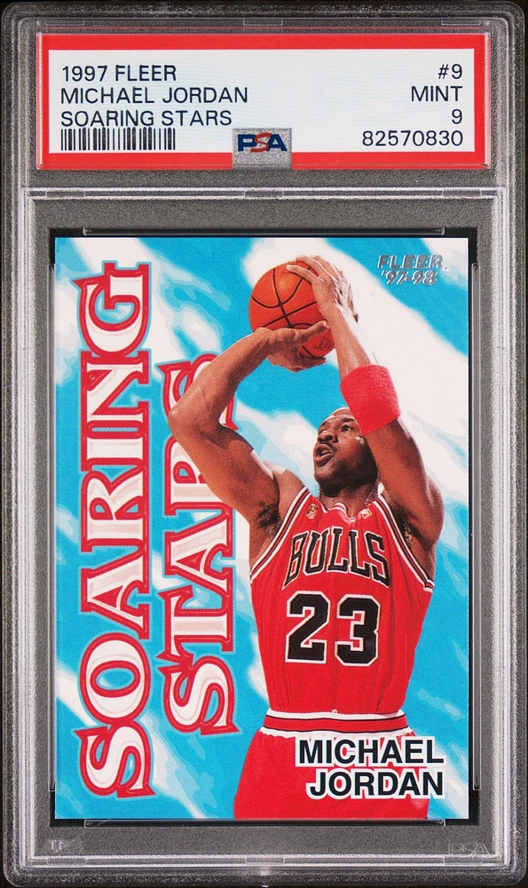 1997 Fleer Soaring Stars 9 Michael Jordan PSA 9