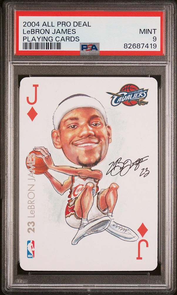 2004 All Pro Deal Playing Cards Lebron James PSA 9