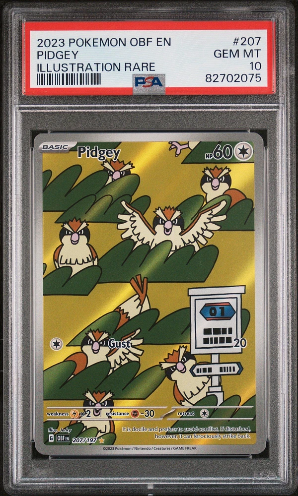 2023 Pokemon Obf En-obsidian Flames 207 Pidgey PSA