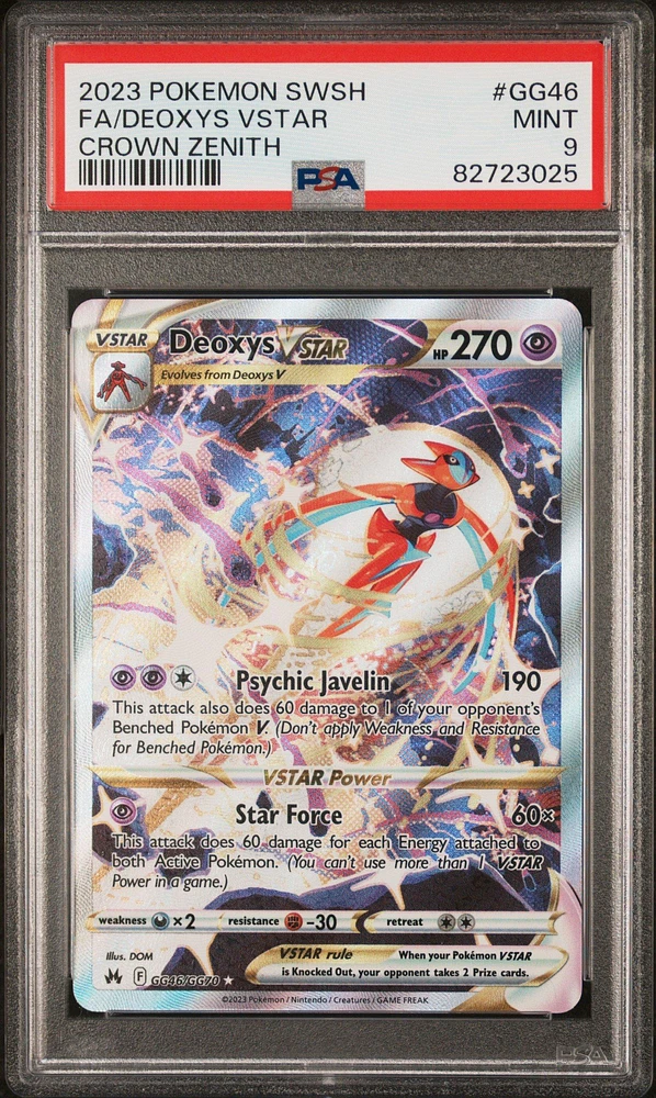 2023 Pokemon Sword And Shield Crown Zenith Gg46 Fa/deoxys Vstar PSA 9