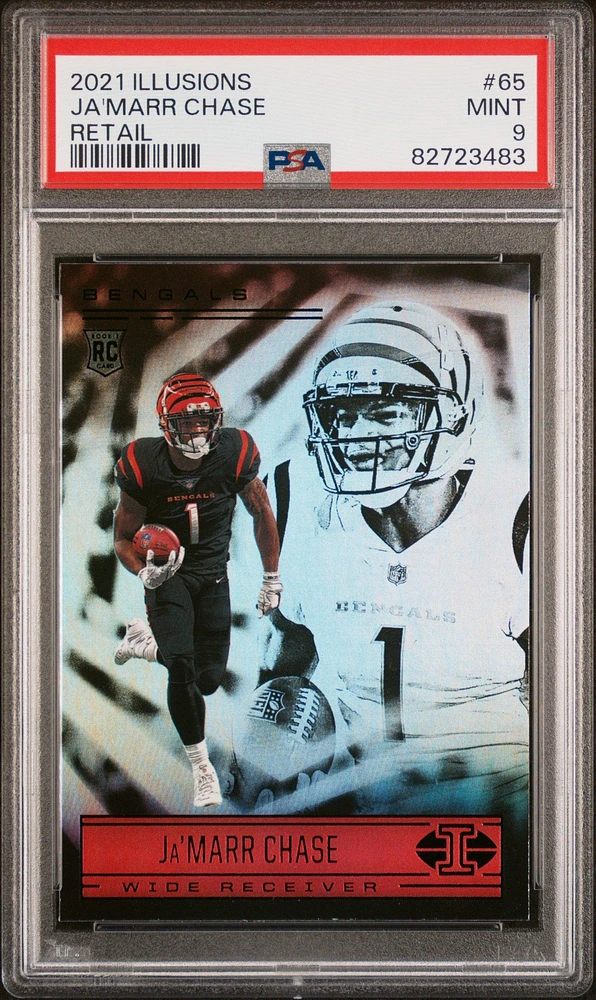 2021 Panini Illusions 65 Ja'marr Chase Retail PSA 9