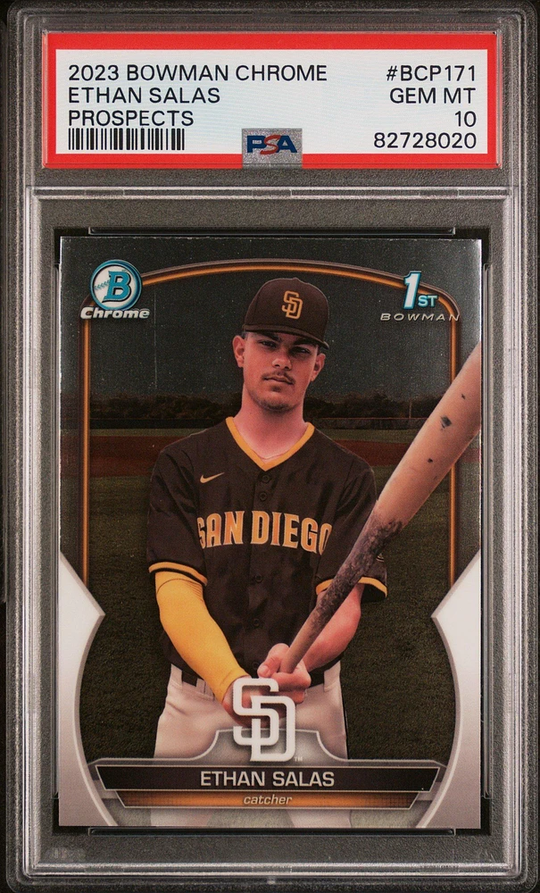 2023 Bowman Chrome Prospects Bcp171 Ethan Salas PSA 10