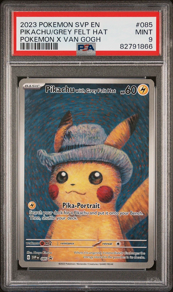 2023 Pokemon Svp En-sv Black Star Promo 085 Pikachu/grey Felt Hat PSA