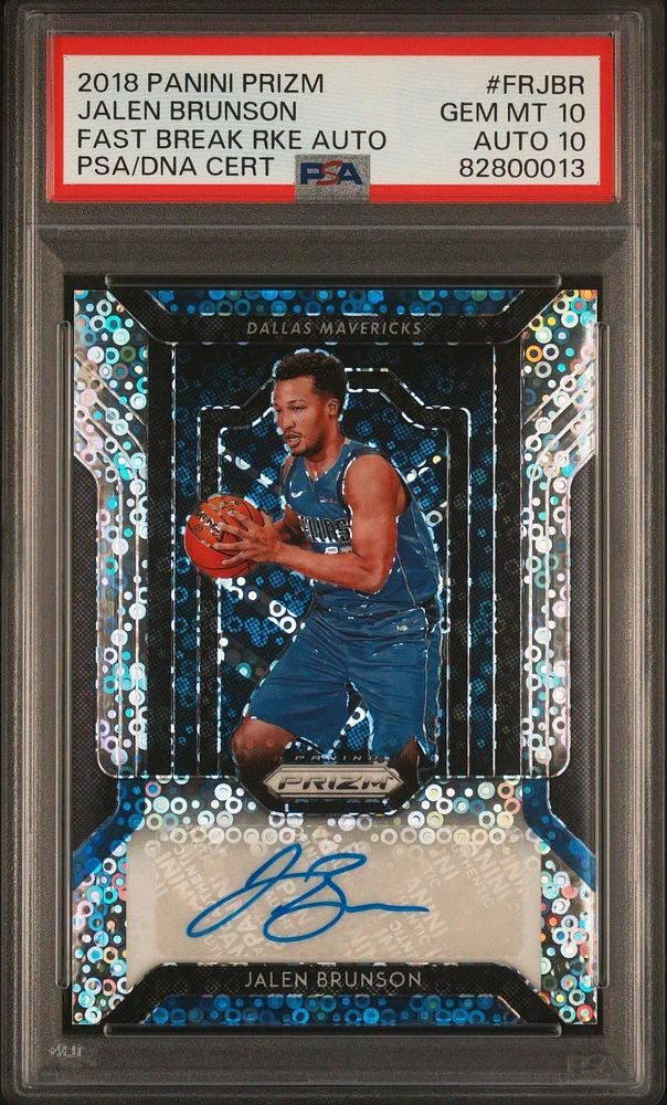 2018 Panini Prizm Fast Break Rookie Autographs Frjbr Jalen Brunson PSA 10