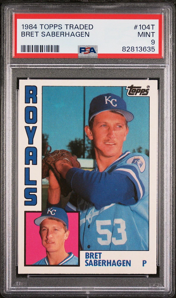1984 Topps Traded 104t Bret Saberhagen PSA 9