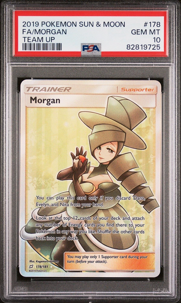 2019 Pokemon Sun & Moon Team Up 178 Full Art/morgan PSA