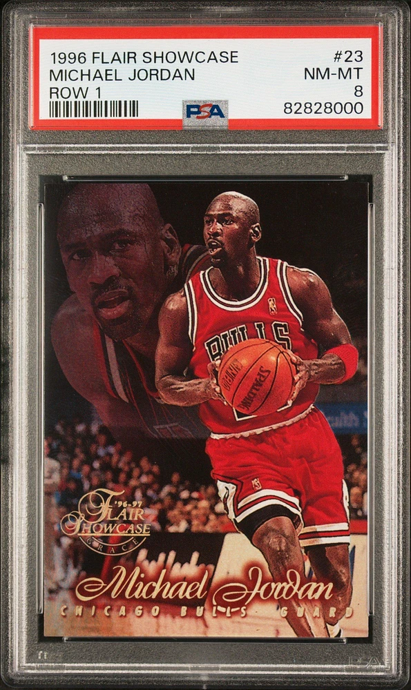 1996 Flair Showcase 23 Michael Jordan PSA 8