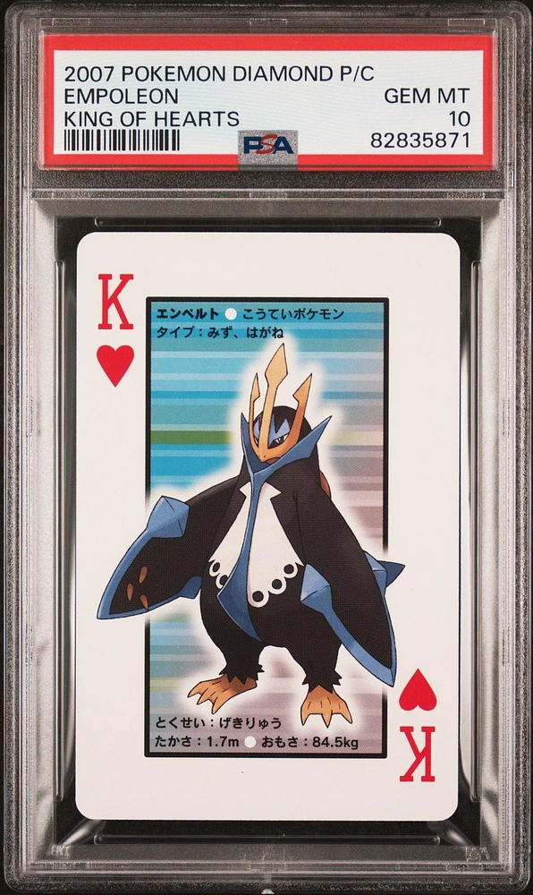 2007 Pokemon Diamond Version Playing Cards Empoleon King Of Hearts PSA 10