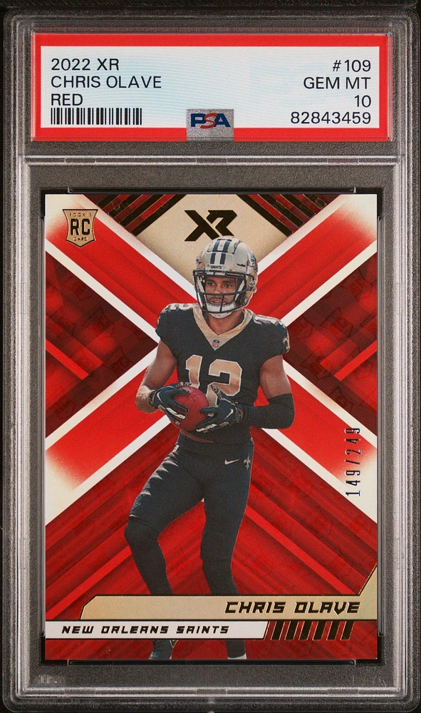 2022 Panini Xr 109 Chris Olave Red PSA 10