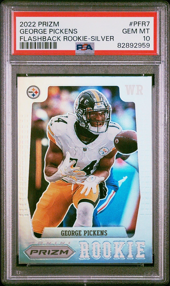 2022 Panini Prizm Prizm Flashback Rookie Pfr7 George Pickens Silver PSA 10