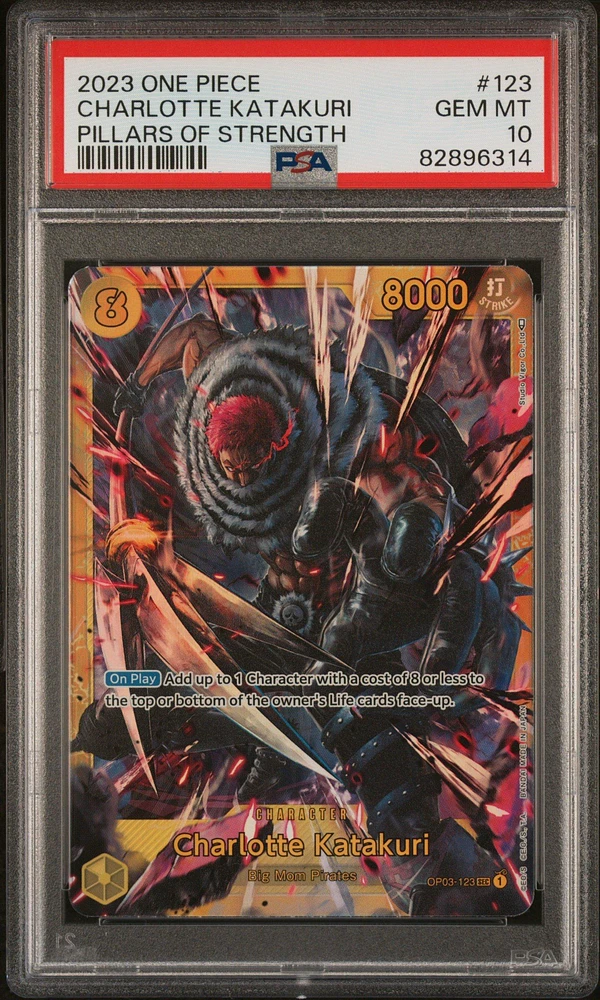 2023 One Piece Pillars Of Strength 123 Charlotte Katakuri PSA 10