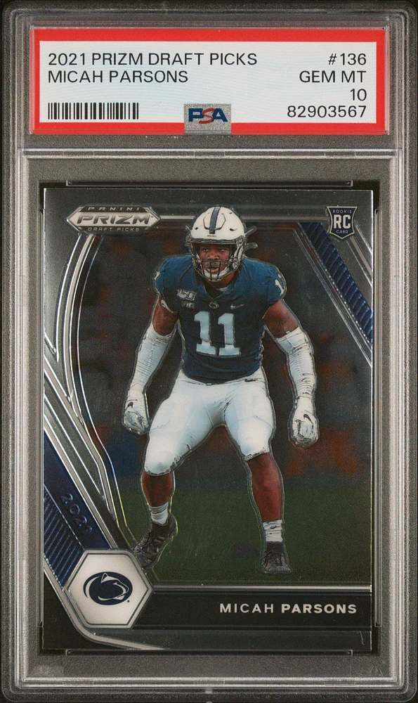 2021 Panini Prizm Draft Picks 136 Micah Parsons PSA 10