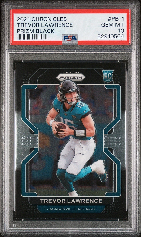 2021 Panini Chronicles Prizm Black Pb-1 Trevor Lawrence PSA 10