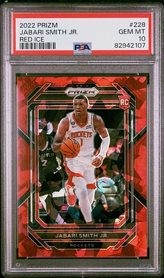 2022 Panini Prizm 228 Jabari Smith Jr. Red Ice PSA 10