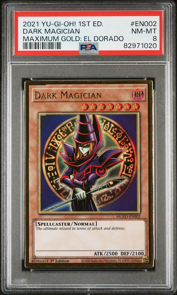 2021 Yu-gi-oh! Maximum Gold: El Dorado En002 Dark Magician 1st Edition PSA