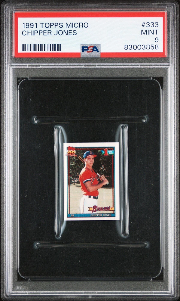 1991 Topps Micro 333 Chipper Jones PSA 9