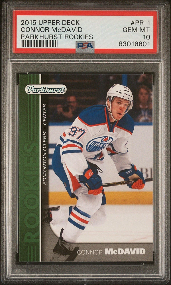 2015 Upper Deck Parkhurst Rookies Pr-1 Connor Mcdavid PSA 10