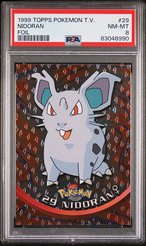 1999 Topps Pokemon Tv 29 Nidoran PSA 8
