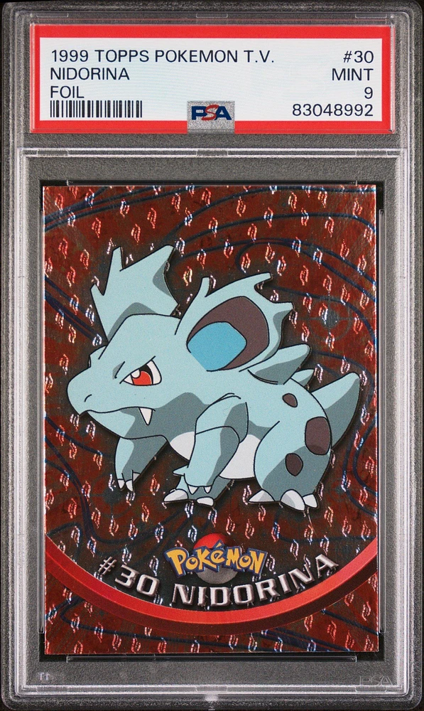 1999 Topps Pokemon Tv 30 Nidorina Foil PSA 9