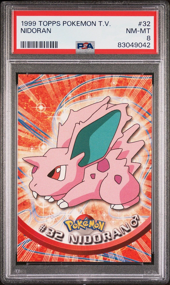 1999 Topps Pokemon Tv 32 Nidoran PSA 8