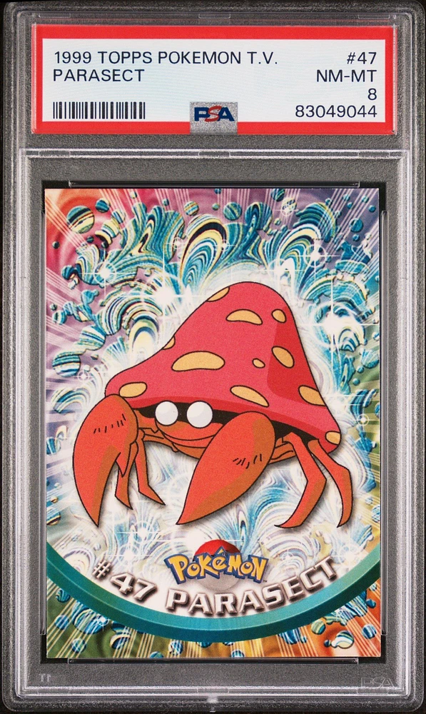 1999 Topps Pokemon Tv 47 Parasect PSA 8