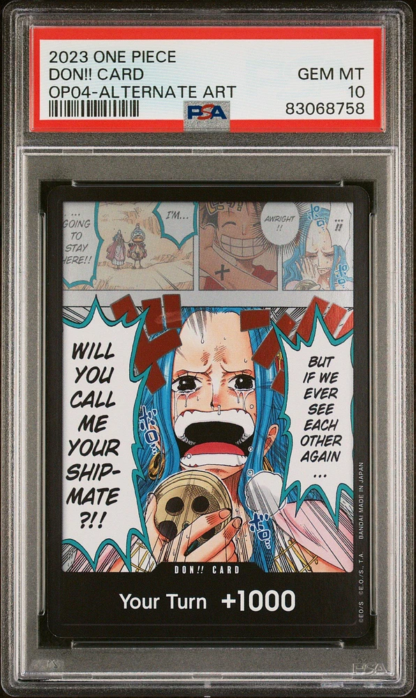 2023 One Piece Kingdoms Of Intrigue Don!! Card Alternate Art PSA 10